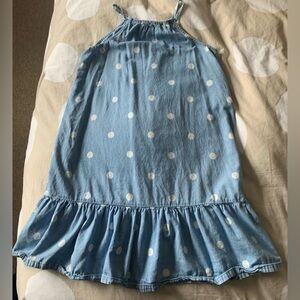 Old Navy Girls Blue Polka Dot Sundress Knee Length Size L 10-12